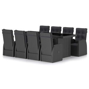 vidaXL Outdoor Dining Set | Black