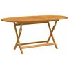 vidaXL Garden Table | Wood Brown | Solid eucalyptus wood | Medium | Foldable