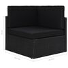 vidaXL 9 Piece Garden Lounge Set Poly Rattan Black
