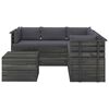 vidaXL 6 Piece Garden Pallet Lounge Set with Cushions Solid Pinewood