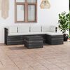 vidaXL 6 Piece Garden Pallet Lounge Set with Cushions Solid Pinewood