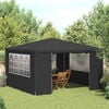 vidaXL Professional Party Tent with Side Walls 4x4 m Anthracite 90 g/m?