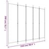 vidaXL 5-Panel Room Divider White 250x200 cm Fabric