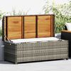 vidaXL Garden Storage Bench 120 cm Poly Rattan Grey