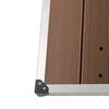 vidaXL Garden Shower with Brown Base 220 cm Aluminium