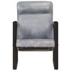 vidaXL Sofa Chair 60x75x90 cm Grey Real Goat Leather