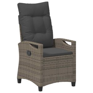 vidaXL Reclining Garden Chair Grey and Dark Grey 56 x 60 x 112 cm
