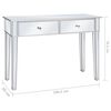 vidaXL Mirrored Console Table MDF and Glass 106.5x38x76.5 cm