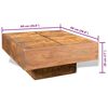 vidaXL Coffee Table Brown Square Solid Mango Wood