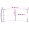 vidaXL Sunshade Sail HDPE Rectangular 2x4 m White