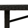 vidaXL Garden Table with Glass Top Black 190x80x74 cm Poly Rattan