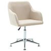 vidaXL Swivel Dining Chairs 2 pcs Cream Fabric
