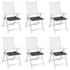 vidaXL Garden Chair Cushions 6 pcs Anthracite 50x50x4 cm Oxford Fabric