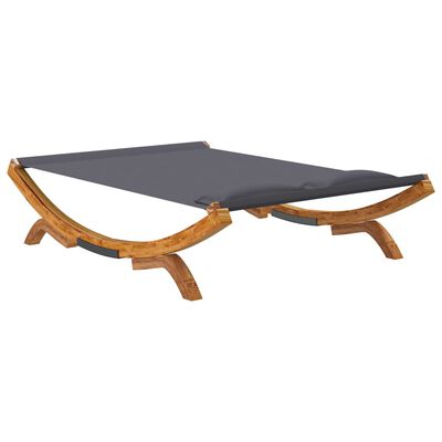 vidaXL Outdoor Lounge Bed 165x188.5x46 cm Solid Bent Wood Anthracite