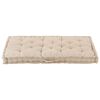 vidaXL Pallet Floor Cushion Cotton 120x80x10 cm Beige