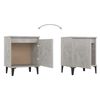 vidaXL Bed Cabinet with Metal Legs Concrete Grey 40x30x50 cm
