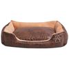 vidaXL Dog Bed with Cushion PU Artificial Leather Size M Brown