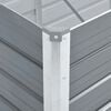 vidaXL Garden Raised Bed Galvanised Steel 129x129x77 cm Grey
