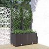 vidaXL Garden Planter | Black | Polypropylene | 80 x 40 x 136 cm | Durable