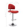 vidaXL Bar Stools 2 pcs Wine Red Faux Leather