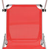 vidaXL Folding Sun Lounger with Roof Aluminium and Textilene Red
