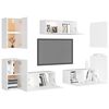 vidaXL 7 Piece TV Cabinet Set White Engineered Wood