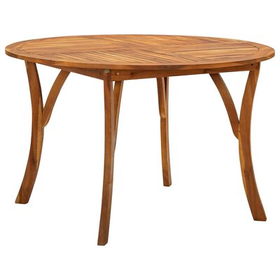 vidaXL Garden Table Ø120 cm Solid Acacia Wood