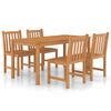 vidaXL Garden Dinings Set | Teak | Solid Teak Wood | Medium | Durable