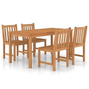 vidaXL Garden Dinings Set | Teak | Solid Teak Wood | Medium | Durable