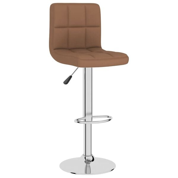 vidaXL Bar Stools 2 pcs Brown Fabric