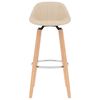 vidaXL Bar Stools 2 pcs Cream Fabric