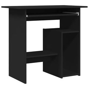 vidaXL Desk | Black | Engineered wood | Compact | Desk | Rectangular | Modern