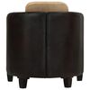vidaXL Armchair Tan and Black Real Leather