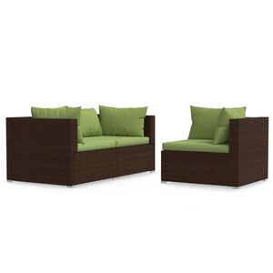 vidaXL Garden Lounge Set | Brown, Green