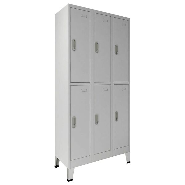 vidaXL Locker Cabinet Grey 45 x 90 x 180 cm