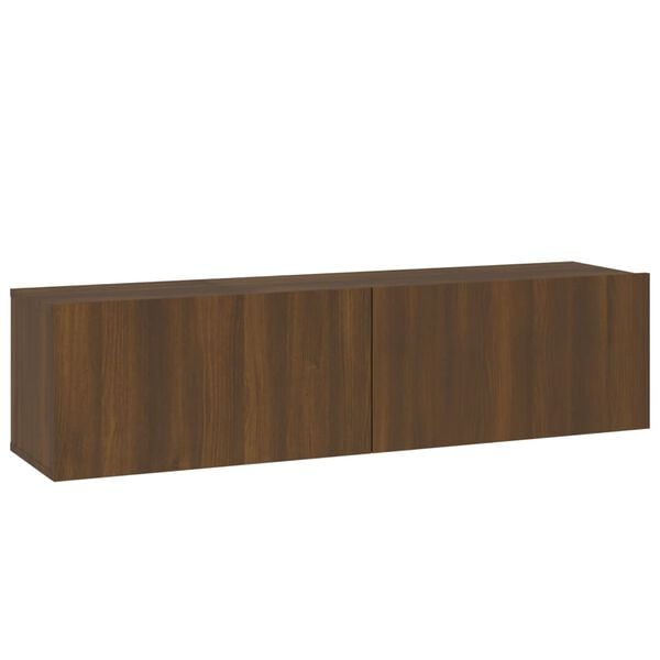 vidaXL TV Wall Cabinet Brown Oak 120x30x30 cm Engineered Wood