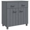 vidaXL Sideboard "HAMAR" Dark Grey 79x40x80 cm Solid Wood Pine