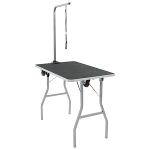 vidaXL Grooming Table | Black | MDF | Portable | Foldable | Grooming Table