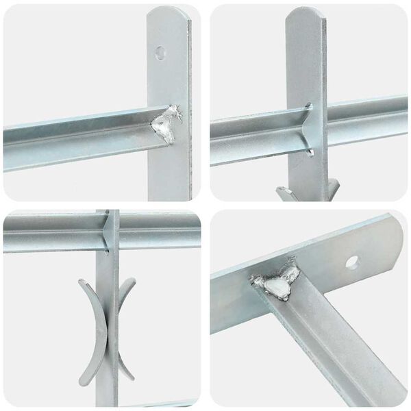 Adjustable Security Grille for Windows with 3 Crossbars 500-650 mm