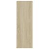 vidaXL Book Cabinet/Sideboard White and Sonoma Oak 66x30x98 cm Engineered Wood