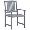 vidaXL Garden Chairs with Cushions 4 pcs Grey Solid Acacia Wood