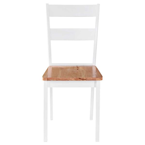vidaXL Dining Chairs 4 pcs White Solid Rubber Wood