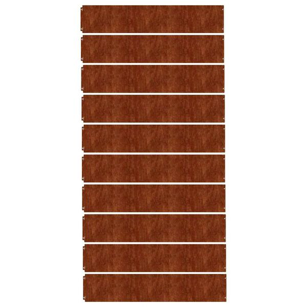 vidaXL Lawn Edgings 10 pcs 20x103 cm Flexible Corten steel