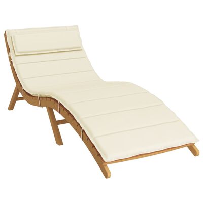 vidaXL Sun Lounger Cushion Cream 180x60x3 cm Oxford Fabric