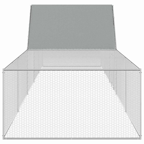 vidaXL Chicken Coop 10x2x2 m Galvanised Steel