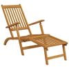 vidaXL Outdoor Deck Chairs with Footrests 2 pcs Solid Wood Acacia