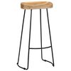 vidaXL Gavin Bar Stools 2 pcs Solid Mango Wood