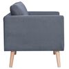 vidaXL Sofa 2-Seater Fabric Dark Grey