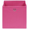 vidaXL Storage Boxes 10 pcs Pink 32x32x32 cm Fabric