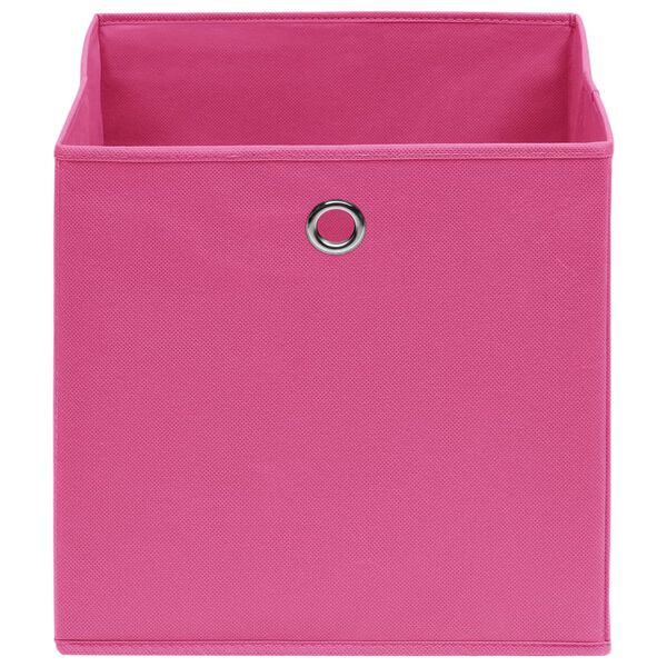 vidaXL Storage Boxes 10 pcs Pink 32x32x32 cm Fabric